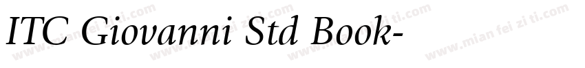 ITC Giovanni Std Book字体转换